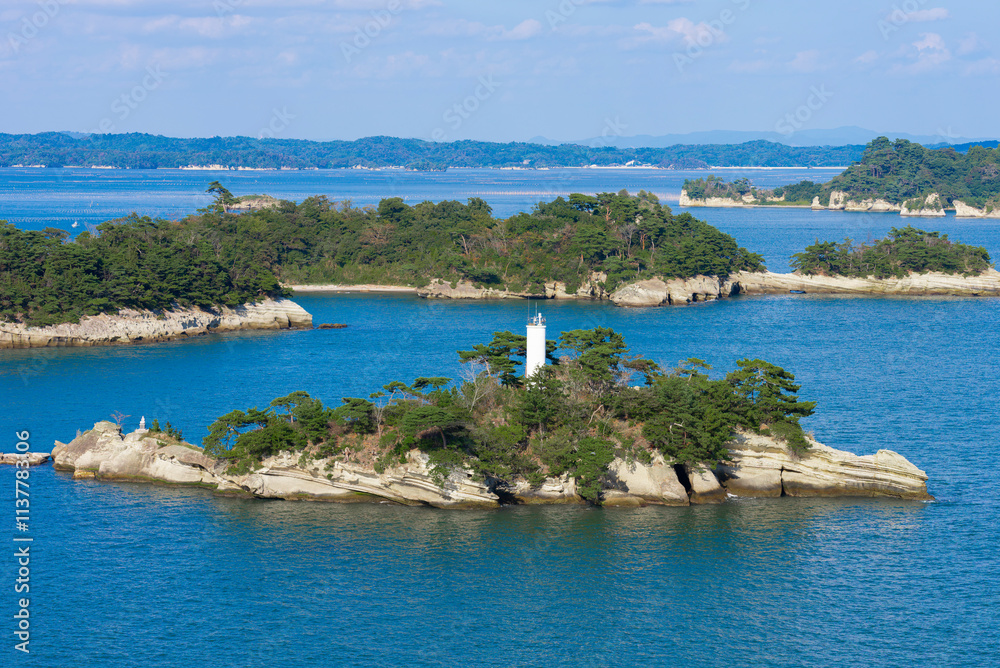 Fototapeta premium 多聞山展望広場公園から望む松島