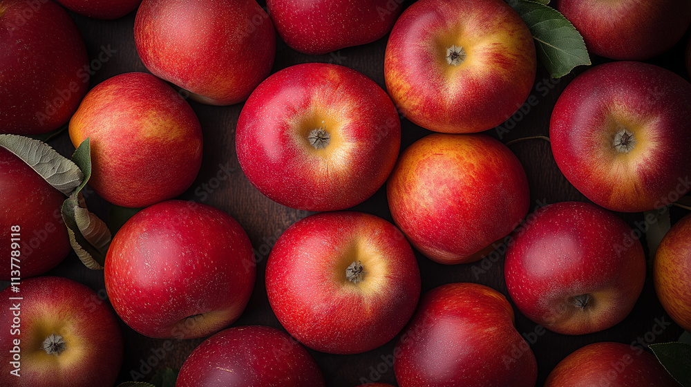 Fresh ripe red apples as background. Top view of natural apples. Fresh ripe red apples as background. Top view of natural apples.