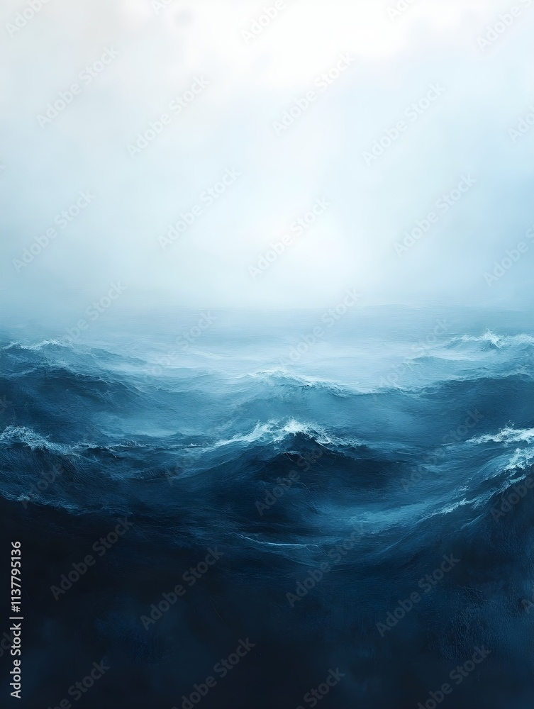 Obraz premium A gradient transitioning from navy blue to teal, with a deep oceanic feel.