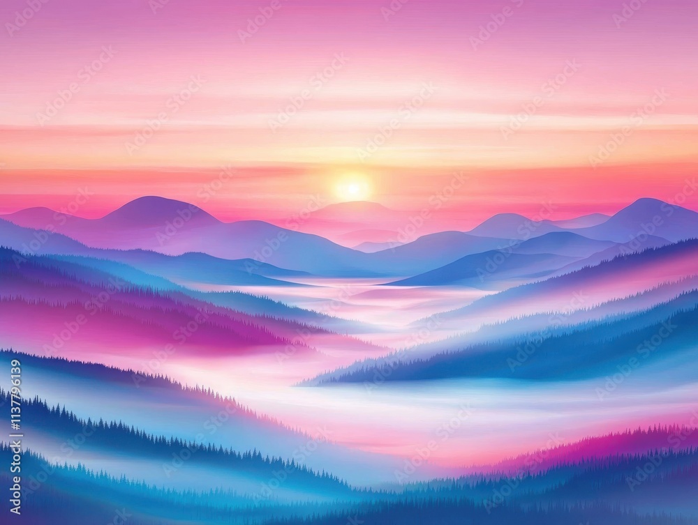 Stunning sunrise over serene mountain landscape nature photography vibrant colors tranquil environment Stunning sunrise over serene mountain landscape nature photography vibrant colors tranquil environment