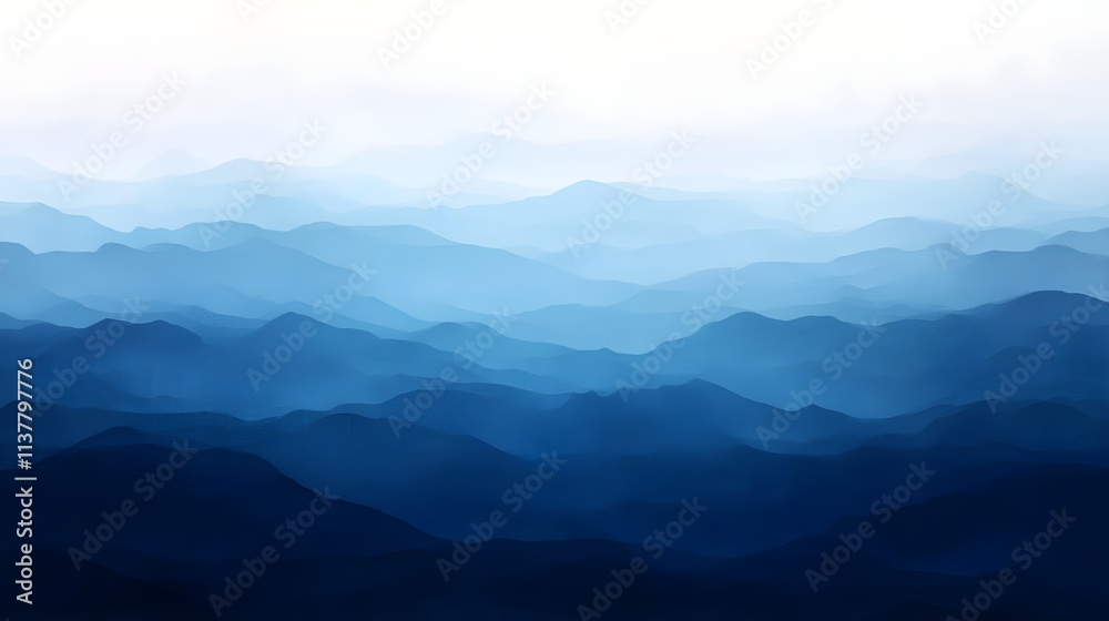 Fototapeta premium A gradient shifting from pale icy blue to deep navy, evoking an arctic twilight feel.