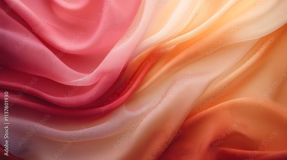 Fototapeta premium A gradient fading from rich burgundy to soft peach, creating a luxurious and warm mood.