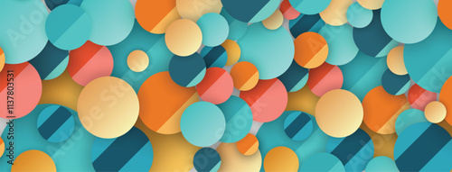 Abstract futuristic metaball, bubbles shapes science background