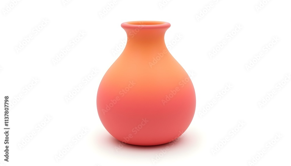 tall ceramic vase 3D render icon with a gradient color transition from red to orange, isolated on a white background create with ai tall ceramic vase 3D render icon with a gradient color transition from red to orange, isolated on a white background create with ai
