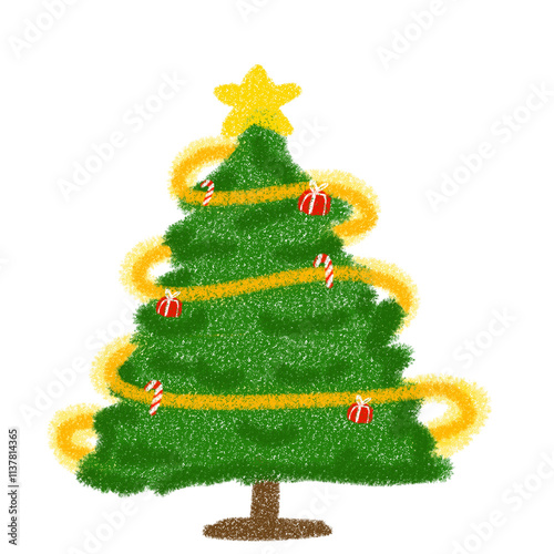 christmas tree isolated on white