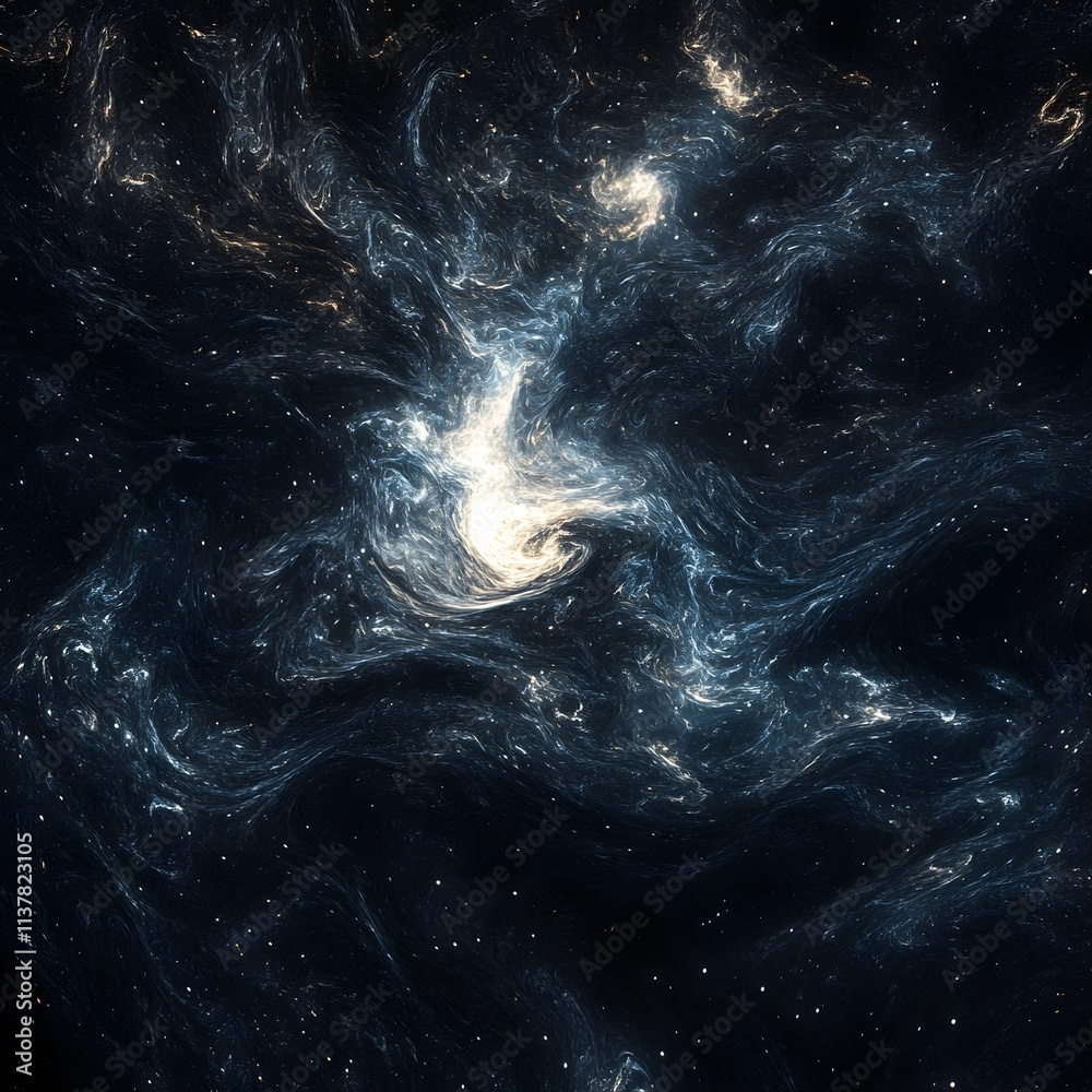 Obraz premium A dark void filled with interconnected glowing digital pathways, forming a high-tech neural network.