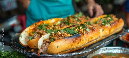 street food, delicious fast food.