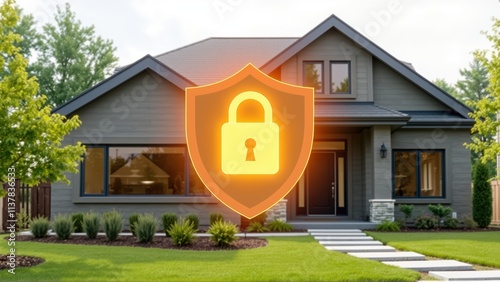 Enhancing home protection with modern security solutions in a stylish residential area