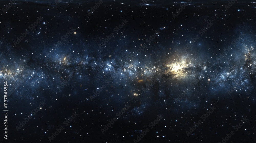 Obraz premium Stunning Cosmic View with Stars, Galaxies, and Nebulae in Dark Space