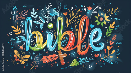Hand lettering with children christian quotes Kids 