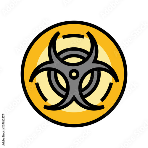 biohazard genetic engineering color icon vector. biohazard genetic engineering sign. isolated symbol illustration