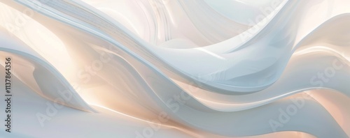 Abstract white background with soft lines and curves, creating an elegant atmosphere. The design features a harmonious blend of light gray tones for a clean aesthetic web banner or wallpaper