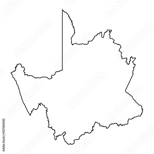 Northern Cape province map, administrative division of South Africa. Vector illustration.