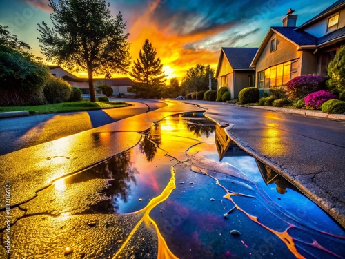 Surreal Driveway Sealing: Asphalt Dreamscapes, Crack Repair, Magical Resurfacing,  Professional Sealing, Driveway Makeover photo