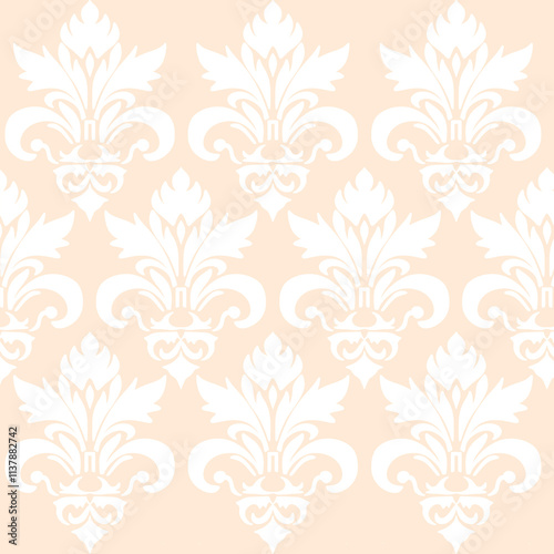 Damask seamless pattern. Vector Illustration. Can be used for wallpaper, pattern fills, web page background, surface textures.