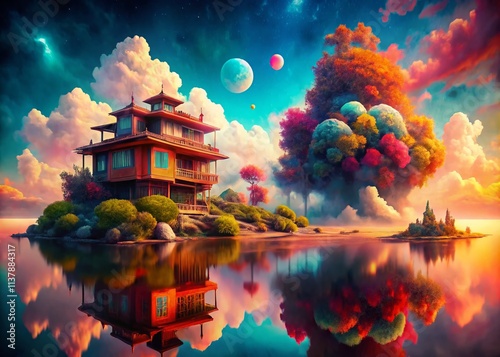 Technicolor Dream: Surreal Photography, Vibrant Hues, RNI Film, Fantasy Landscape photo