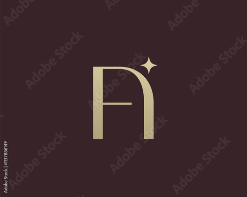 FI letter logo icon design. Classic style luxury initials monogram.