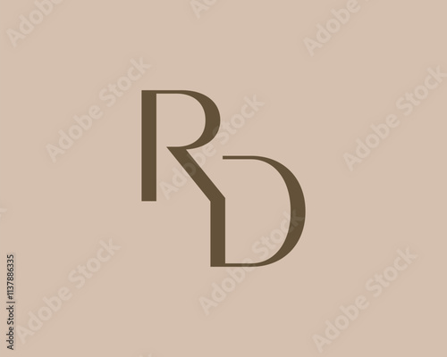 RD letter logo icon design. Classic style luxury initials monogram.