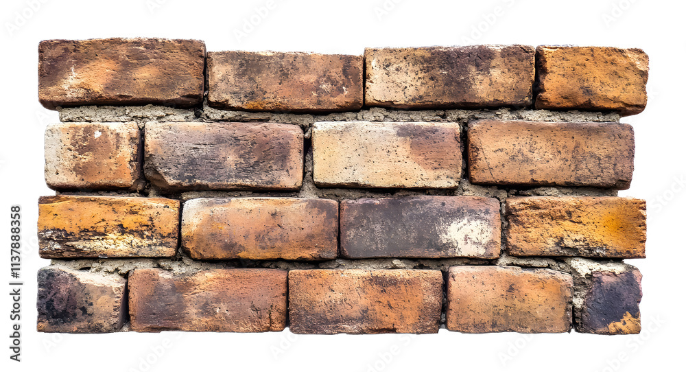 Obraz premium bricks wall isolated on white background
