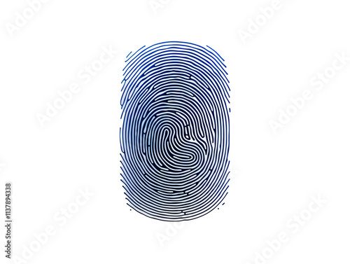 a fingerprint on a white background