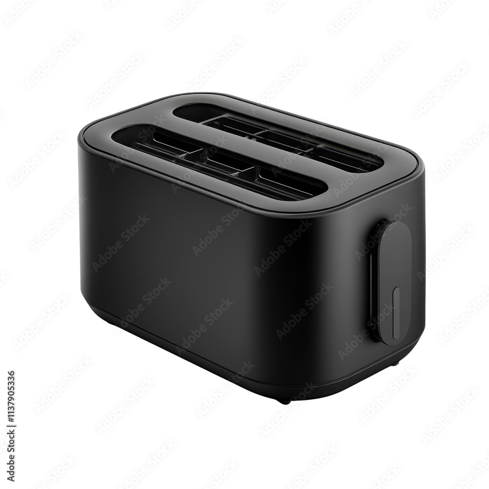 Obraz premium Modern Minimalist Black Toaster for Kitchen Countertop Use