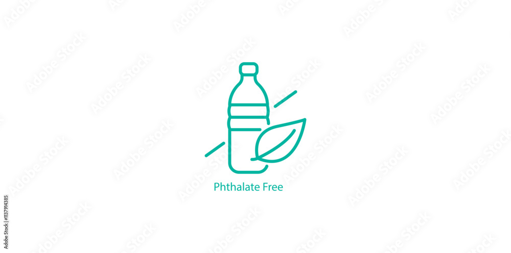 Fototapeta premium Phthalate Free Icon – Safe and Non-Toxic Vector Symbol