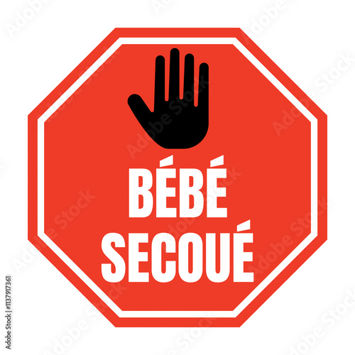 Signe stop bébé secoué photo