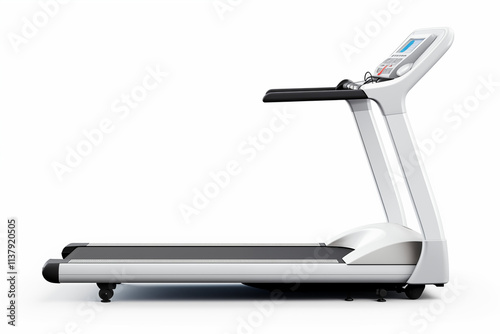 Modern and advanced high-technology treadmill running exercise machine designed for cardio workouts, displayed on a clean white background. Perfect for fitness, gym training, and home workout sessions