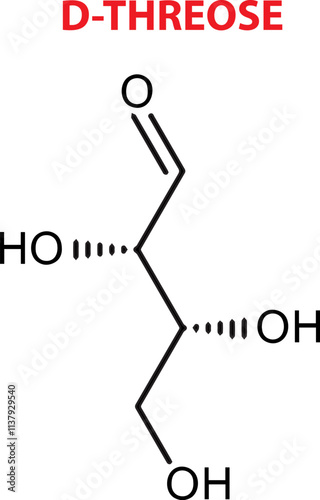 Vector Of D-Threose Chemical Structure