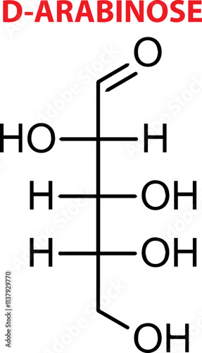 Vector Of D-Arabinose Chemical Structure