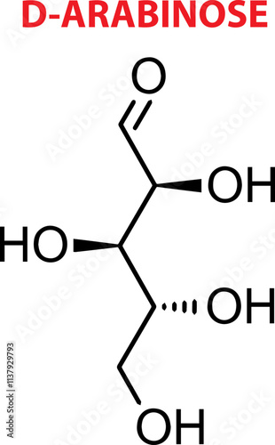 Vector Of D-Arabinose Chemical Structure