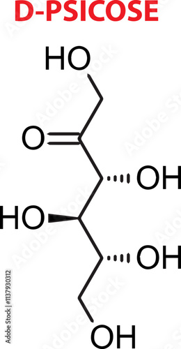 Vector Of D-Psicose Chemical Structure