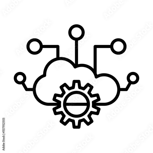 Cloud Integration Icon line icon