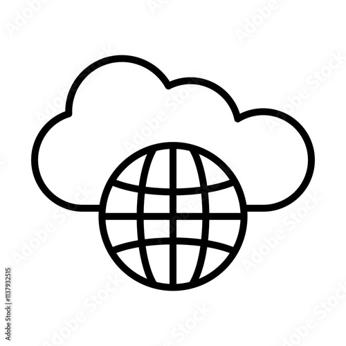 DevOps in Cloud line icon