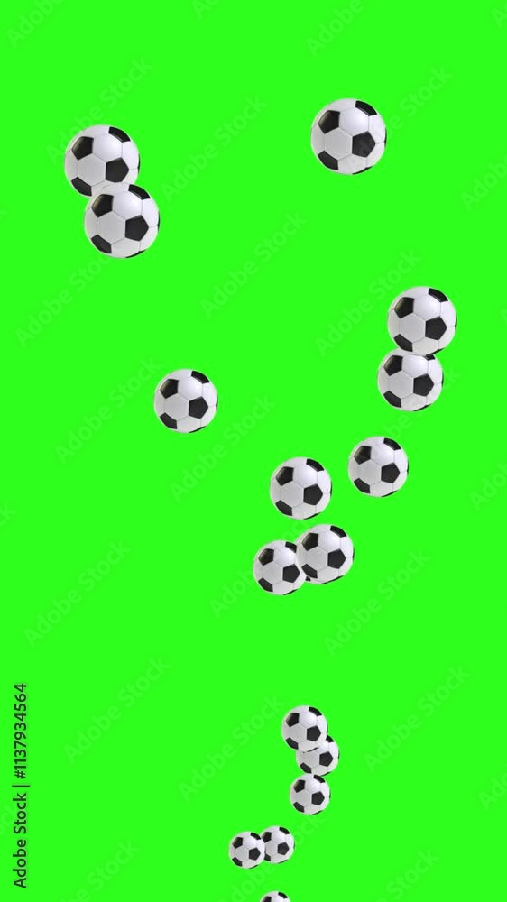 Live style social media ball animation on a green screen vertical Live style social media ball animation on a green screen vertical