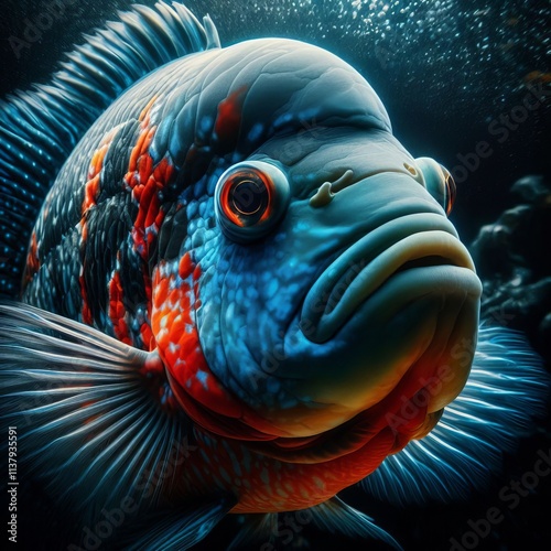 Large intelligent cichlids with a bold personality showcasing te