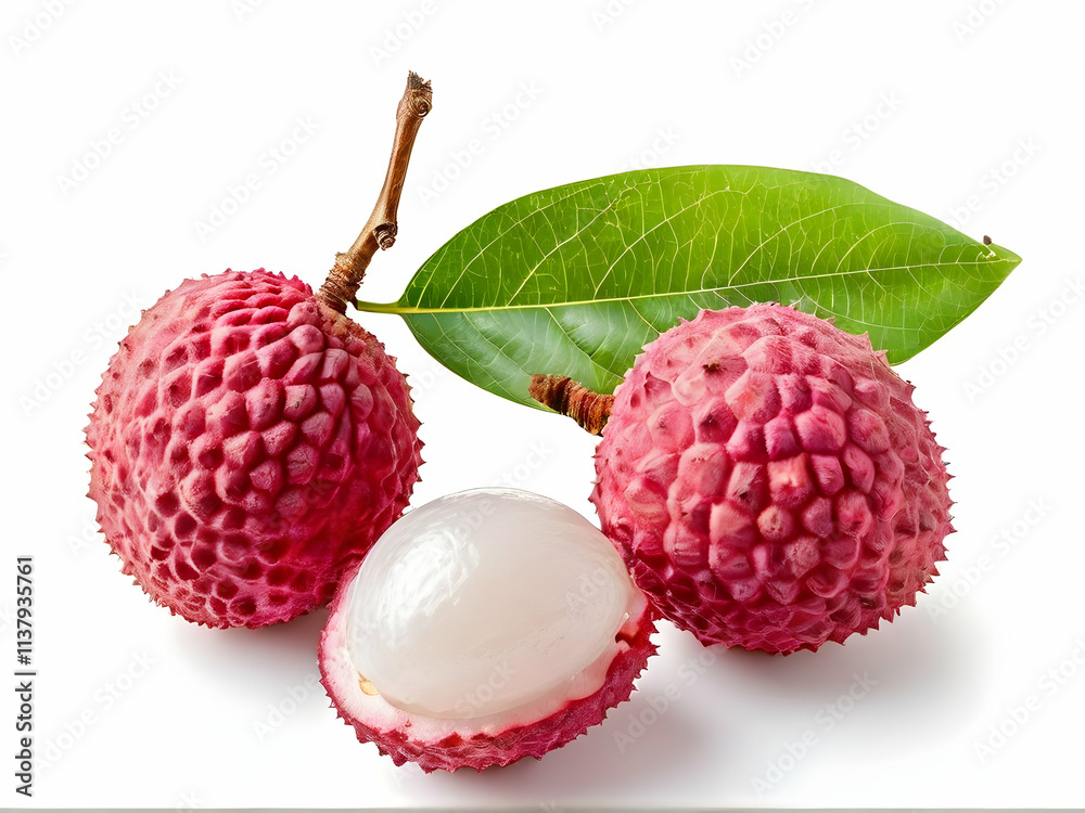 lychee isolated on white background lychee isolated on white background