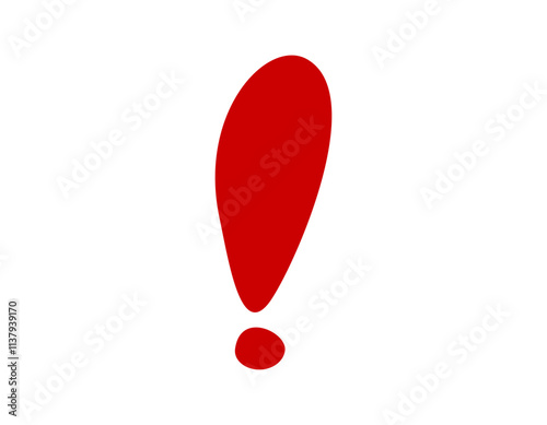 A striking red exclamation mark with a circular dot, symbolizing importance or urgency.
