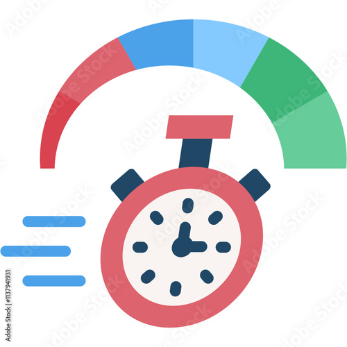 Speed Test flat icon