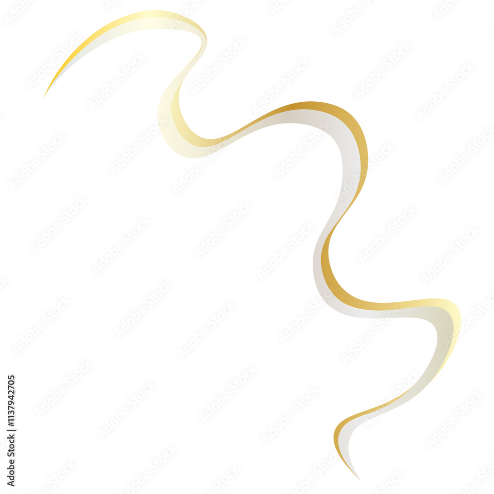 Obraz premium Gold and white gold line