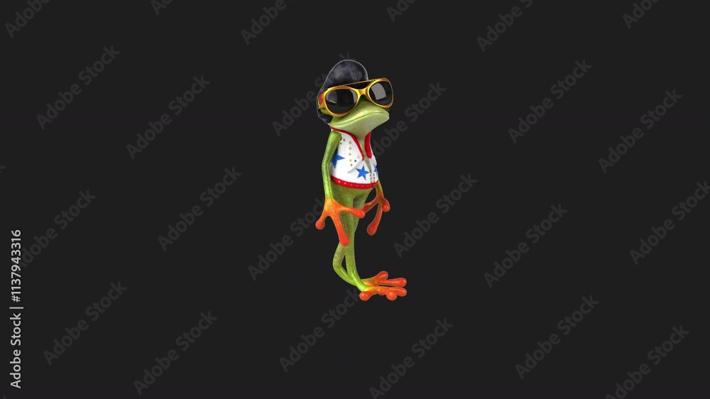 Fun 3D cartoon rocking frog (with alpha channel included) Fun 3D cartoon rocking frog (with alpha channel included)