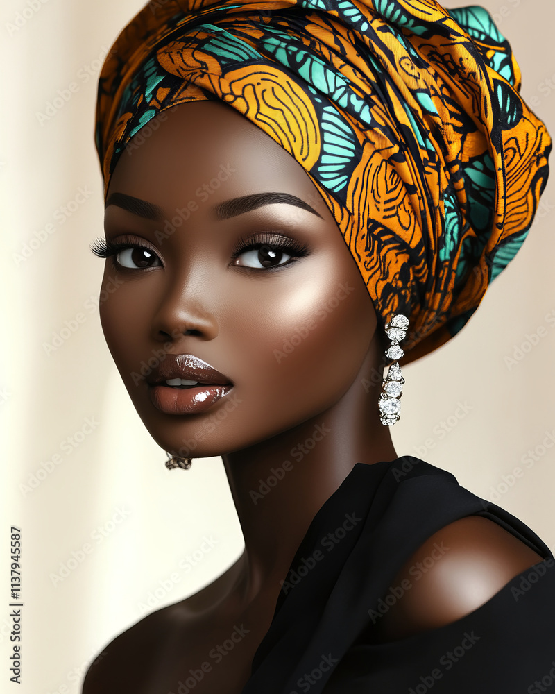 beautiful African woman portrait beautiful African woman portrait