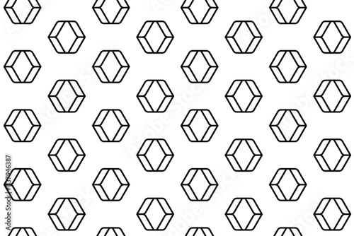 Abstract cube hexagon shape background. Vector banner design. Hexagons pattern. Geometric abstract background with simple hexagonal elements. Medical. Vector digital art banner