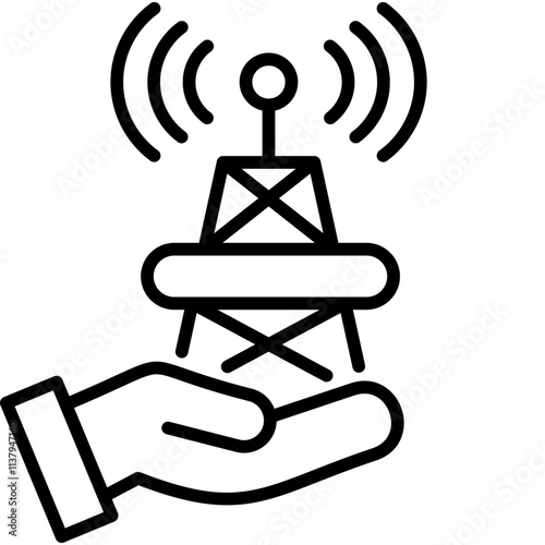 Internet Service line icon