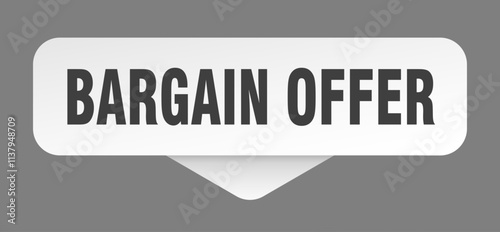 BARGAIN OFFER sign