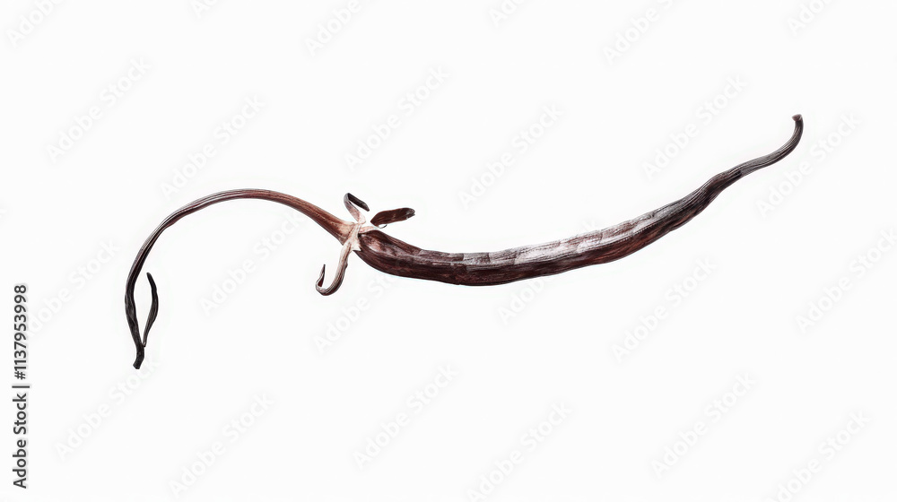 Fototapeta premium vanilla bean isolated on white background