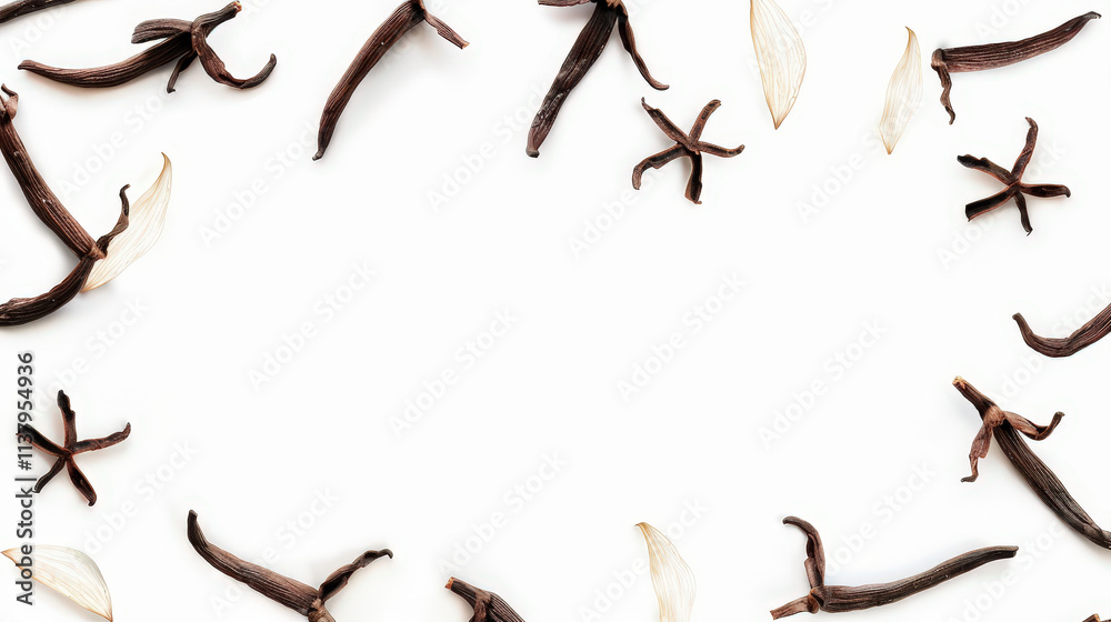 vanilla bean isolated on white background vanilla bean isolated on white background