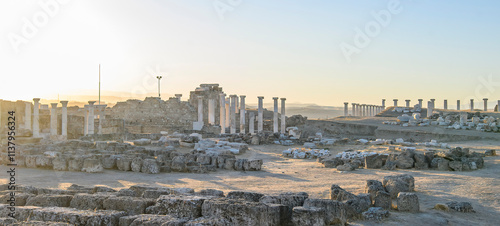 Ruins of the ancient city Laodicea on the Lycus in Denizli, Turkey