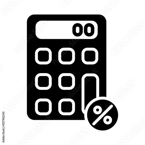 Tax Calculator glyph icon