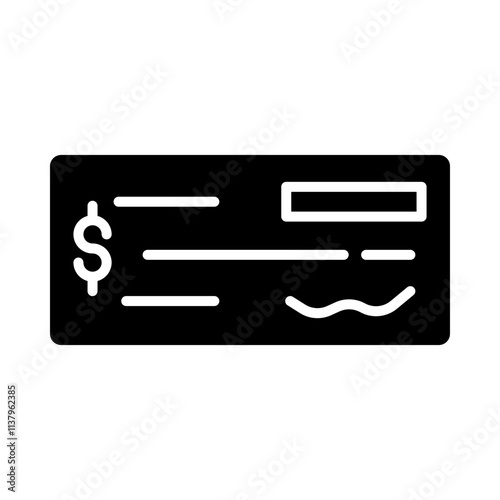 Checkbook glyph icon
